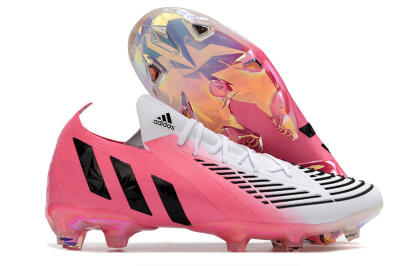 Adidas Predator Edge.1 FG Firm Ground Soccer Cleats - White/Pink/Black