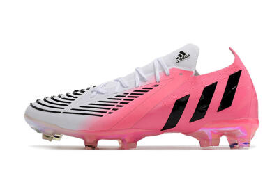 Adidas Predator Edge.1 FG Firm Ground Soccer Cleats - White/Pink/Black