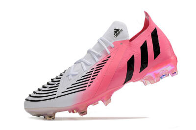 Adidas Predator Edge.1 FG Firm Ground Soccer Cleats - White/Pink/Black