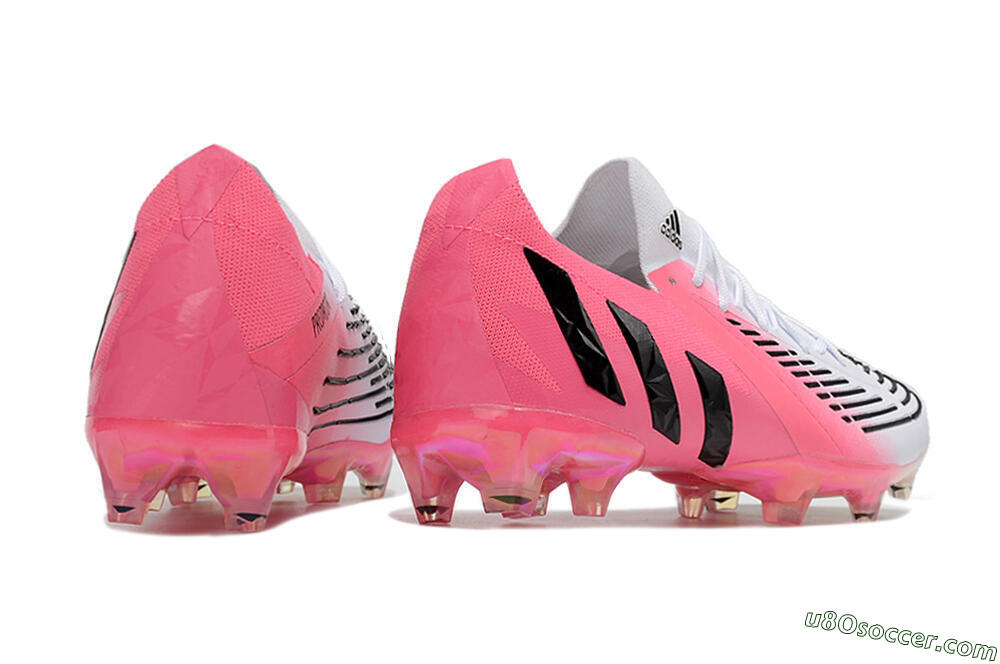 Adidas Predator Edge.1 FG Firm Ground Soccer Cleats - White/Pink/Black 6