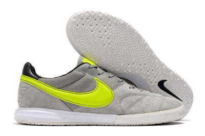 Nike Premier 2 Sala IC Indoor & Futsal Soccer Shoes - Grey/Green/Black