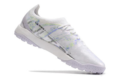 Puma Ultra Ultimate TF Artificial Turf Soccer Shoes - White/Blue/Green