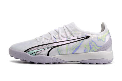 Puma Ultra Ultimate TF Artificial Turf Soccer Shoes - White/Blue/Green
