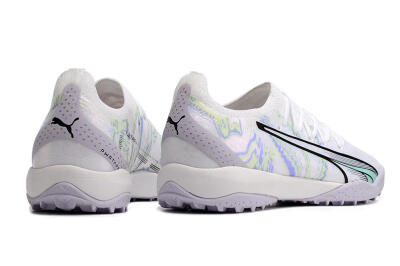 Puma Ultra Ultimate TF Artificial Turf Soccer Shoes - White/Blue/Green