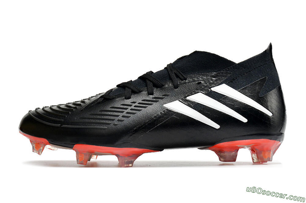 Adidas Predator Edge.1 FG Firm Ground Soccer Cleats - Black/White 2