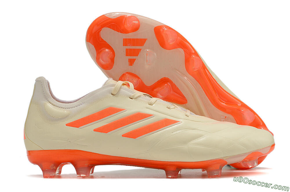 Adidas Copa Pure.1 FG Firm Ground Soccer Cleats - Beige/Orange 1