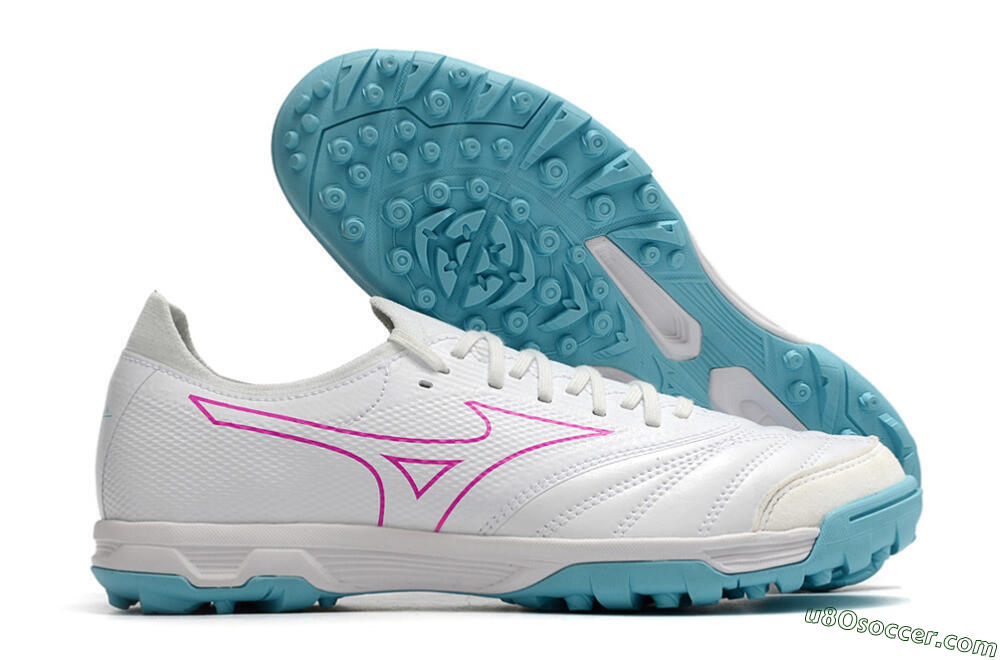 Mizuno Morelia Neo Sala β Japan TF Artificial Turf Soccer Shoes - White/Blue/Red 1