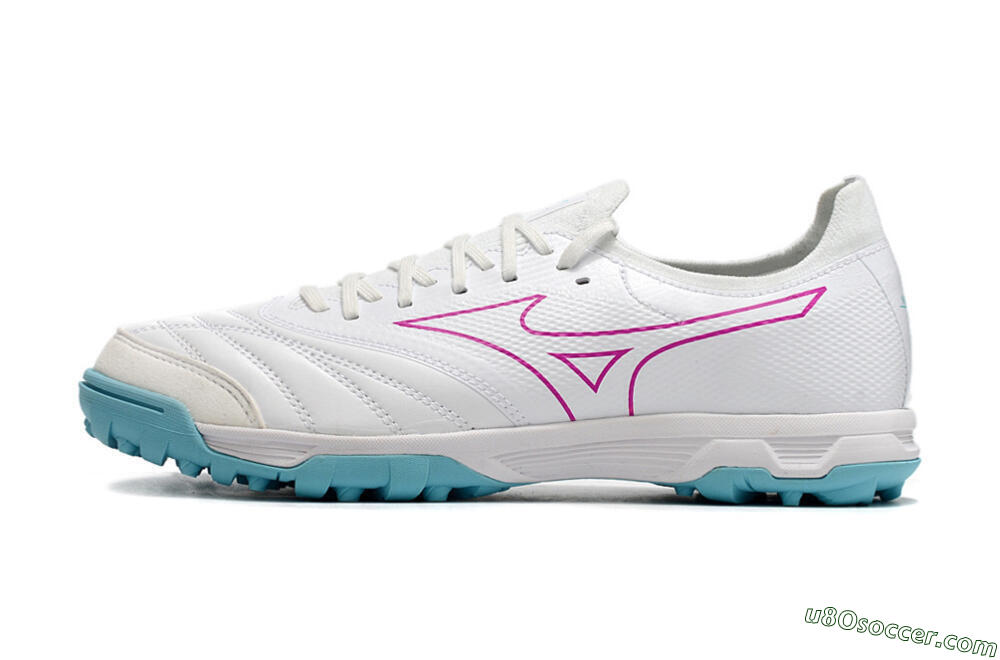 Mizuno Morelia Neo Sala β Japan TF Artificial Turf Soccer Shoes - White/Blue/Red 2