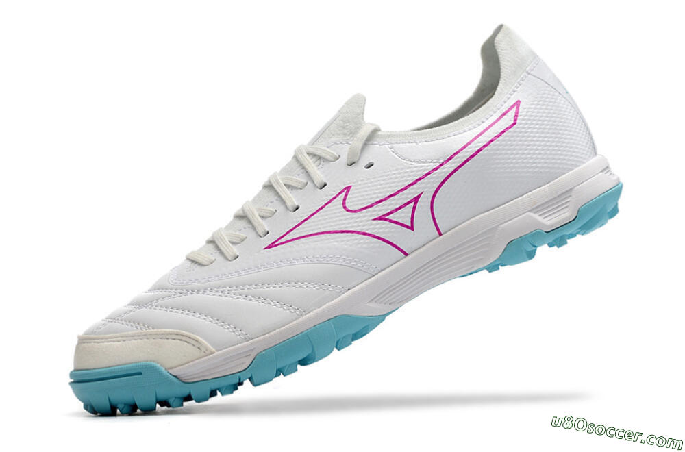 Mizuno Morelia Neo Sala β Japan TF Artificial Turf Soccer Shoes - White/Blue/Red 5