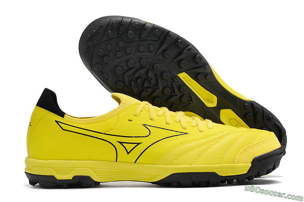 Mizuno Morelia Neo Sala β Japan TF Artificial Turf Soccer Shoes - Yellow/Black 1