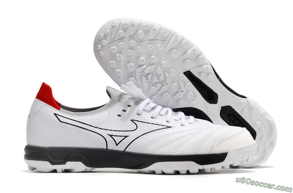 Mizuno Morelia Neo Sala β Japan TF Artificial Turf Soccer Shoes - White/Black/Red 1