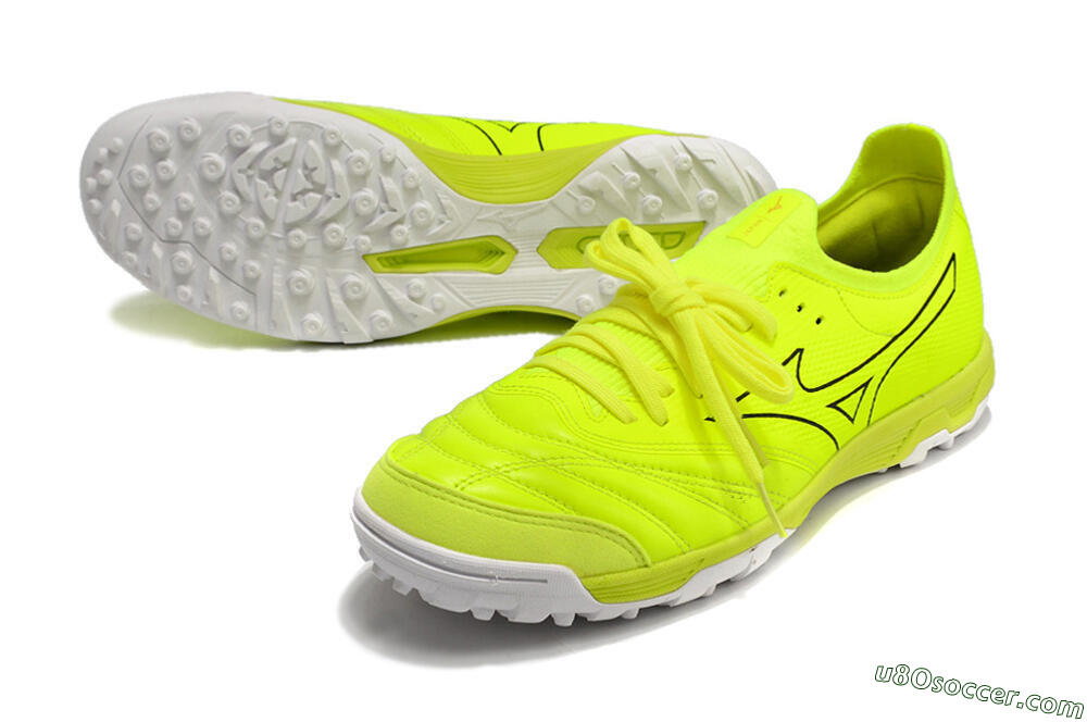 Mizuno Morelia Neo Sala β Japan TF Artificial Turf Soccer Shoes - Green/Black 3