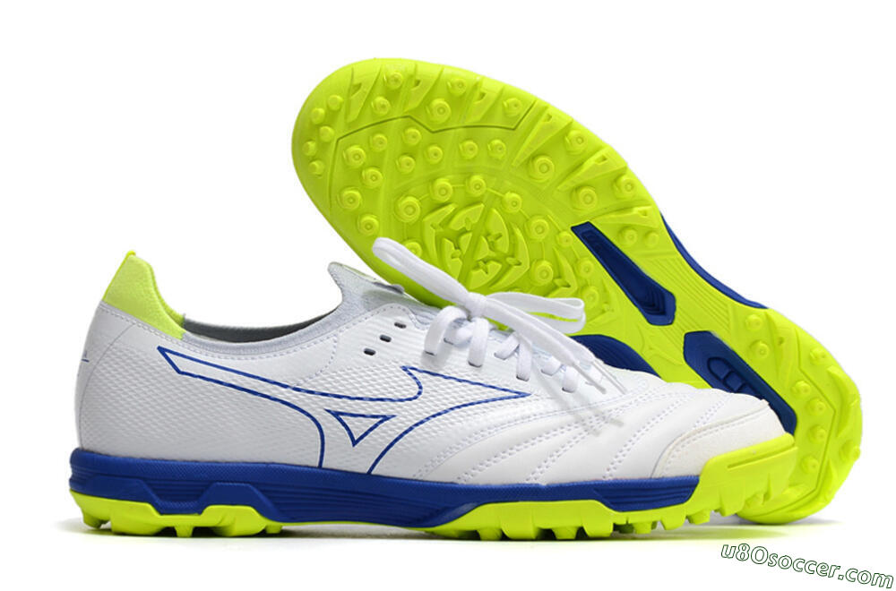 Mizuno Morelia Neo Sala β Japan TF Artificial Turf Soccer Shoes - White/Blue 1