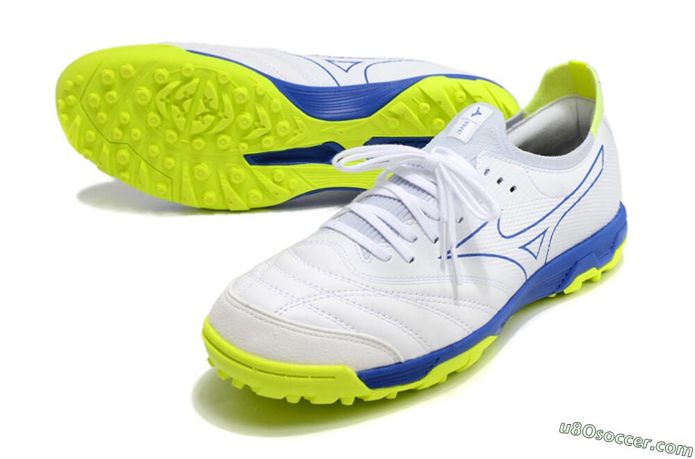 Mizuno Morelia Neo Sala β Japan TF Artificial Turf Soccer Shoes - White/Blue 3