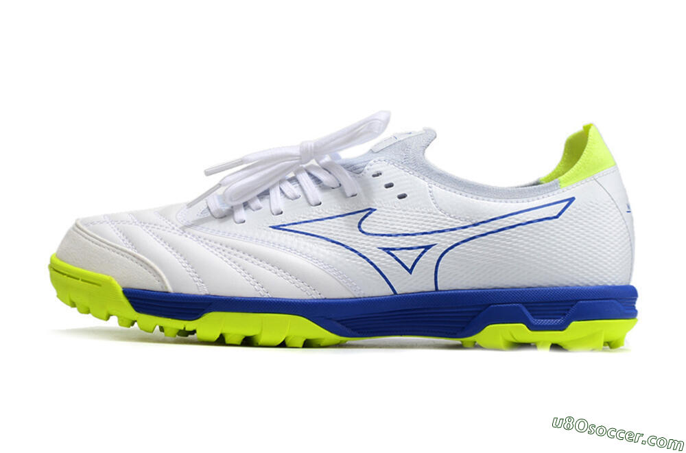 Mizuno Morelia Neo Sala β Japan TF Artificial Turf Soccer Shoes - White/Blue 2