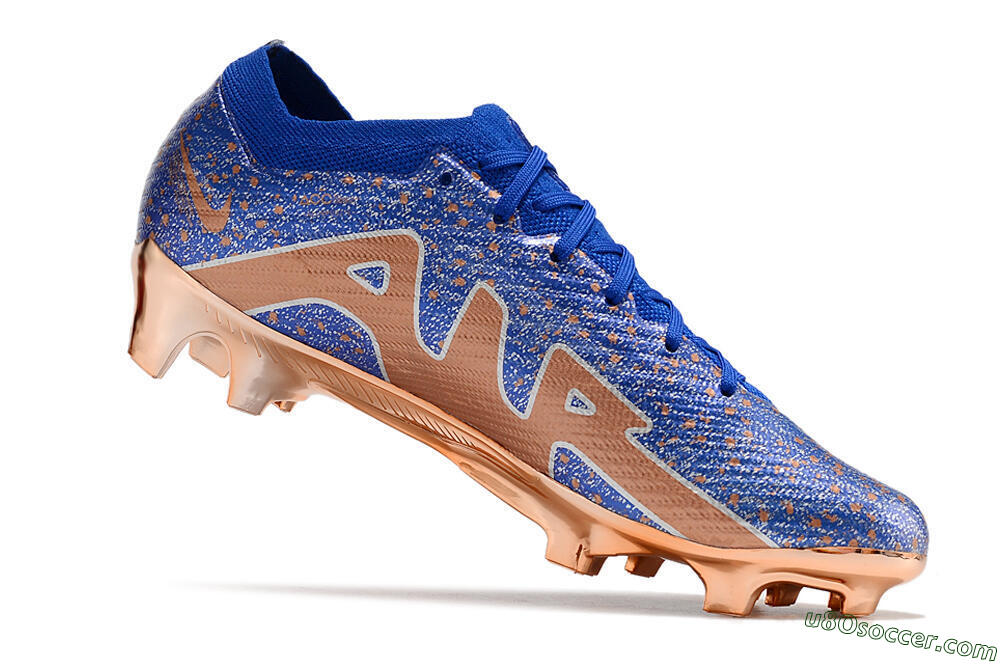 Nike Air Zoom Mercurial Vapor 15 Elite FG Firm Ground Soccer Cleats - Blue/Gold/Silver 4