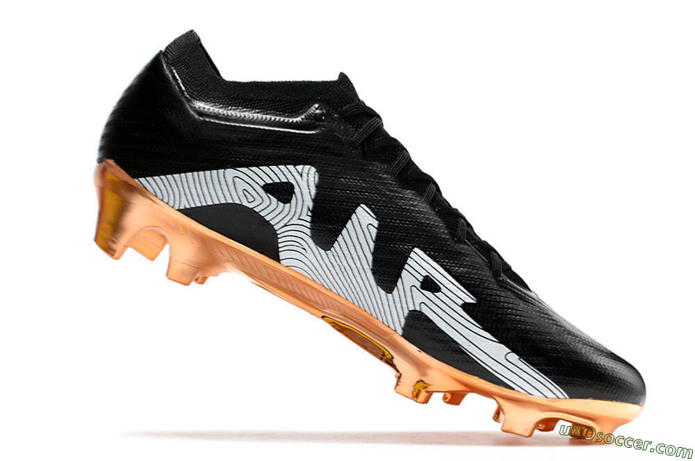 Nike Air Zoom Mercurial Vapor 15 Elite FG Firm Ground Soccer Cleats - Black/Gold 4
