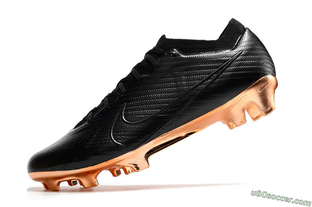 Nike Air Zoom Mercurial Vapor 15 Elite FG Firm Ground Soccer Cleats - Black/Gold 5