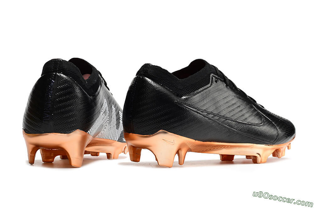 Nike Air Zoom Mercurial Vapor 15 Elite FG Firm Ground Soccer Cleats - Black/Gold 6