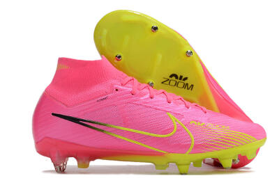 Nike Air Zoom Mercurial Superfly 9 Elite SG Soft Ground Soccer Cleats - Pink/Green/Black
