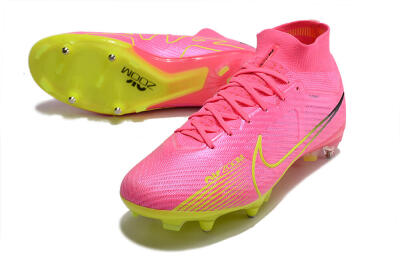 Nike Air Zoom Mercurial Superfly 9 Elite SG Soft Ground Soccer Cleats - Pink/Green/Black
