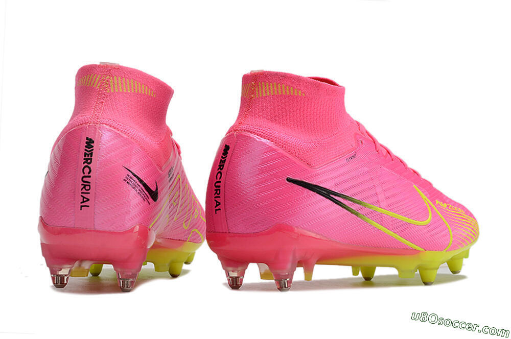 Nike Air Zoom Mercurial Superfly 9 Elite SG Soft Ground Soccer Cleats - Pink/Green/Black 6