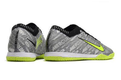 Nike Air Zoom Mercurial Vapor 15 Elite IC Indoor & Futsal Soccer Shoes - Silver/Green/Black