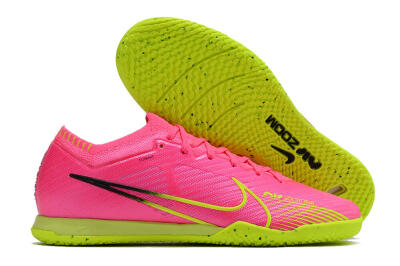 Nike Air Zoom Mercurial Vapor 15 Elite IC Indoor & Futsal Soccer Shoes - Pink/Green/Black