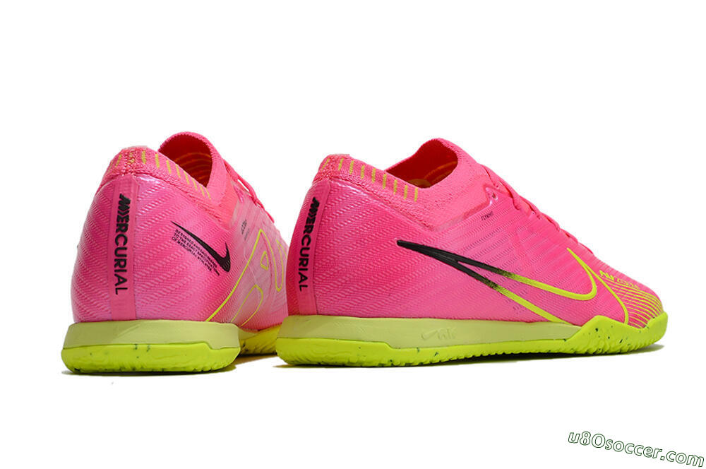 Nike Air Zoom Mercurial Vapor 15 Elite IC Indoor & Futsal Soccer Shoes - Pink/Green/Black 6