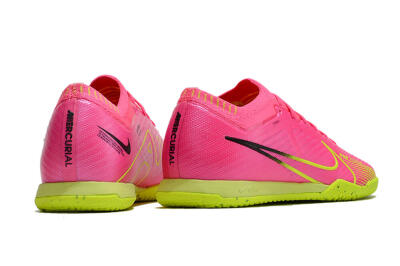 Nike Air Zoom Mercurial Vapor 15 Elite IC Indoor & Futsal Soccer Shoes - Pink/Green/Black