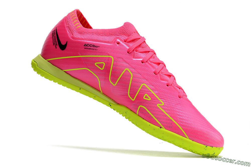 Nike Air Zoom Mercurial Vapor 15 Elite IC Indoor & Futsal Soccer Shoes - Pink/Green/Black 4