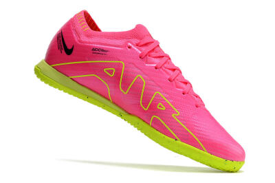 Nike Air Zoom Mercurial Vapor 15 Elite IC Indoor & Futsal Soccer Shoes - Pink/Green/Black