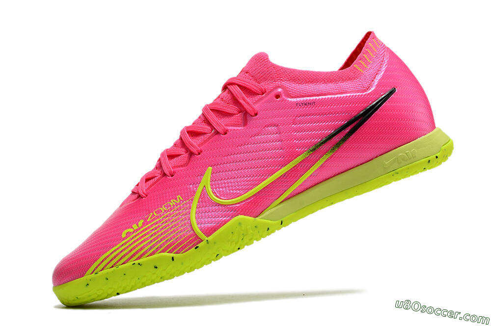 Nike Air Zoom Mercurial Vapor 15 Elite IC Indoor & Futsal Soccer Shoes - Pink/Green/Black 5
