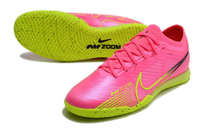 Nike Air Zoom Mercurial Vapor 15 Elite IC Indoor & Futsal Soccer Shoes - Pink/Green/Black