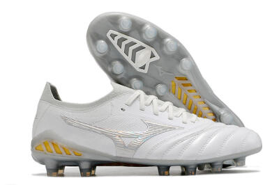 Mizuno Morelia Neo 3 Japan FG Firm Ground Soccer Cleats - White/Yellow