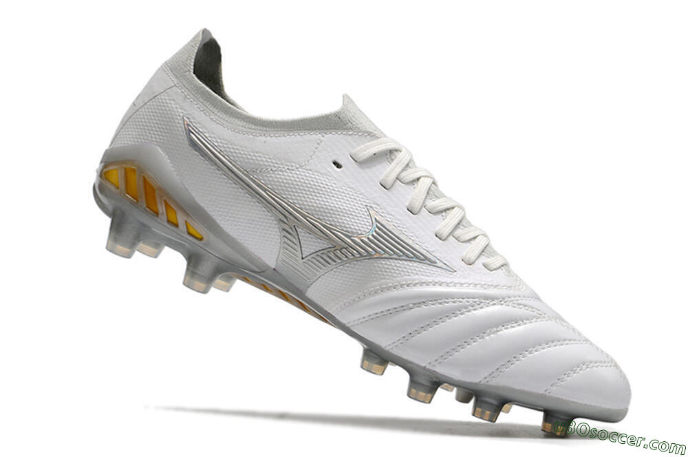 Mizuno Morelia Neo 3 Japan FG Firm Ground Soccer Cleats - White/Yellow 4