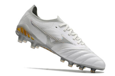 Mizuno Morelia Neo 3 Japan FG Firm Ground Soccer Cleats - White/Yellow
