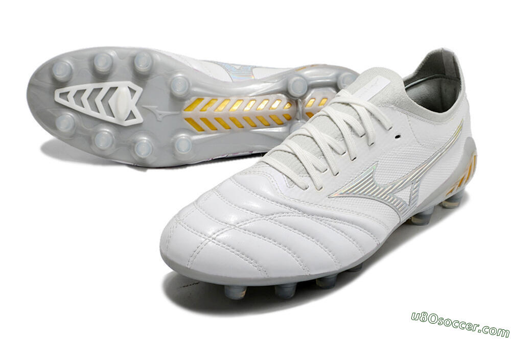 Mizuno Morelia Neo 3 Japan FG Firm Ground Soccer Cleats - White/Yellow 3