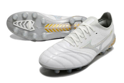 Mizuno Morelia Neo 3 Japan FG Firm Ground Soccer Cleats - White/Yellow