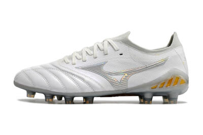 Mizuno Morelia Neo 3 Japan FG Firm Ground Soccer Cleats - White/Yellow