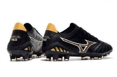 Mizuno Morelia Neo 3 Japan FG Firm Ground Soccer Cleats - Black/Yellow