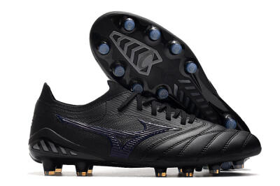 Mizuno Morelia Neo 3 Japan FG Firm Ground Soccer Cleats - Black/Blue