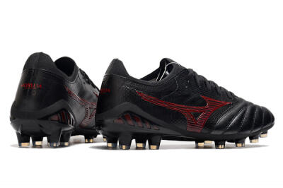 Mizuno Morelia Neo 3 Japan FG Firm Ground Soccer Cleats - Black/Red