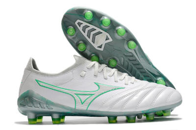 Mizuno Morelia Neo 3 Japan FG Firm Ground Soccer Cleats - White/Green