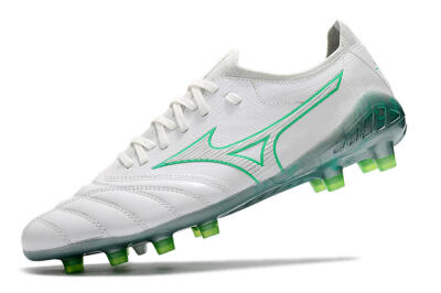 Mizuno Morelia Neo 3 Japan FG Firm Ground Soccer Cleats - White/Green