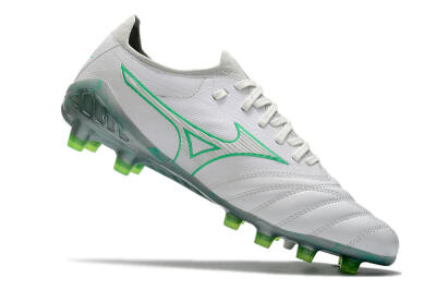 Mizuno Morelia Neo 3 Japan FG Firm Ground Soccer Cleats - White/Green