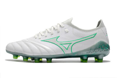 Mizuno Morelia Neo 3 Japan FG Firm Ground Soccer Cleats - White/Green