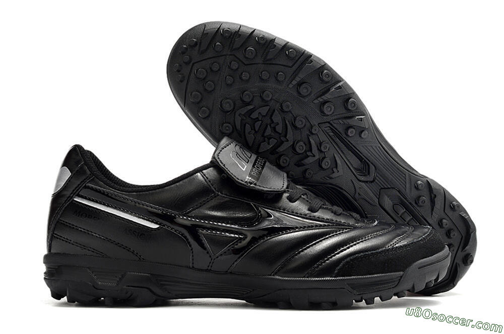 Mizuno Morelia Sala Classic TF Artificial Turf Soccer Shoes - Black/Black 1