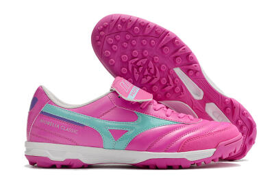 Mizuno Morelia Sala Classic TF Artificial Turf Soccer Shoes - Pink/Blue