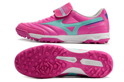 Mizuno Morelia Sala Classic TF Artificial Turf Soccer Shoes - Pink/Blue